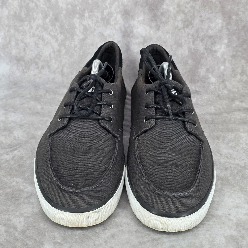Reef Deckhand 3 Men's 11.5 Charcoal Comfort Boat Shoes Sneakers Canvas Non Slip
